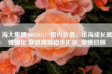海大集团(002311)：国内价值、出海成长属性强化 穿越周期稳步扩张_业绩回顾