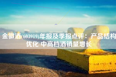 金徽酒(603919)年报及季报点评：产品结构优化 中高档酒销量增长