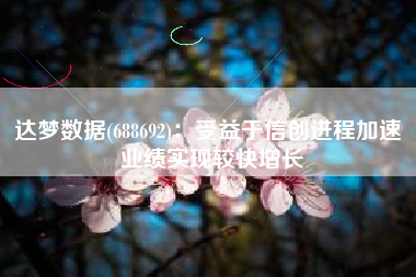 达梦数据(688692)：受益于信创进程加速 业绩实现较快增长