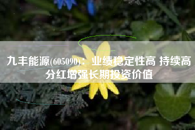 九丰能源(605090)：业绩稳定性高 持续高分红增强长期投资价值