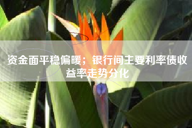 资金面平稳偏暖;银行间主要利率债收益率走势分化 资金面平稳偏暖;银行间主要利率债收益率走势分化