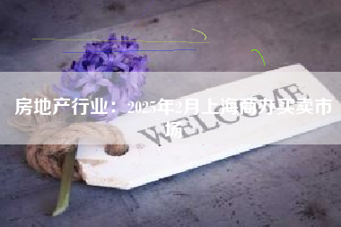 房地产行业：2025年2月上海商办买卖市场