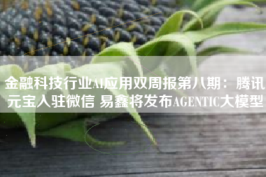 金融科技行业AI应用双周报第八期：腾讯元宝入驻微信 易鑫将发布AGENTIC大模型