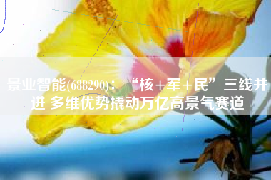 景业智能(688290)：“核+军+民”三线并进 多维优势撬动万亿高景气赛道