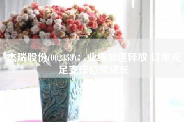 杰瑞股份(002353)：业绩加速释放 订单充足支撑后续成长