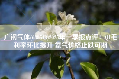 广钢气体(688548)2025年一季报点评：Q1毛利率环比提升 氦气价格止跌可期