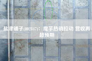 盐津铺子(002847)：魔芋热销拉动 营收再超预期