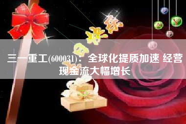 三一重工(600031)：全球化提质加速 经营现金流大幅增长