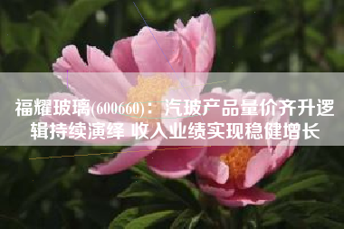 福耀玻璃(600660)：汽玻产品量价齐升逻辑持续演绎 收入业绩实现稳健增长