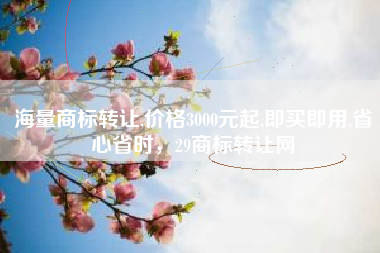 海量商标转让,价格3000元起,即买即用,省心省时,29商标转让网 海量商标转让,价格3000元起,即买即用,省心省时,29商标转让网