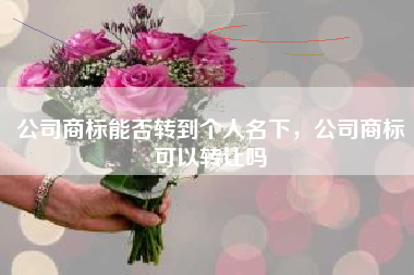 公司商标能否转到个人名下,公司商标可以转让吗 公司商标能否转到个人名下,公司商标可以转让吗