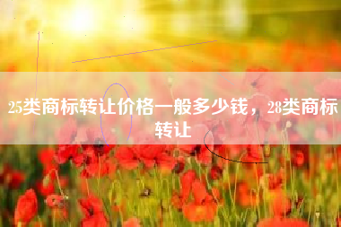 25类商标转让价格一般多少钱,28类商标转让 25类商标转让价格一般多少钱,28类商标转让