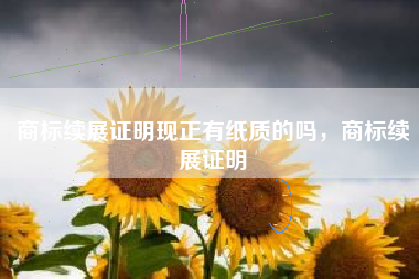 商标续展证明现正有纸质的吗，商标续展证明