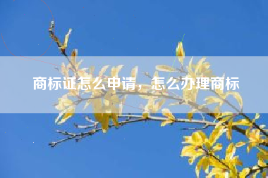 商标证怎么申请,怎么办理商标 商标证怎么申请,怎么办理商标