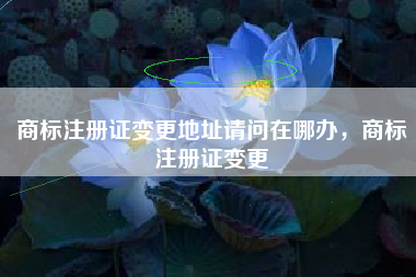 商标注册证变更地址请问在哪办,商标注册证变更 商标注册证变更地址请问在哪办,商标注册证变更