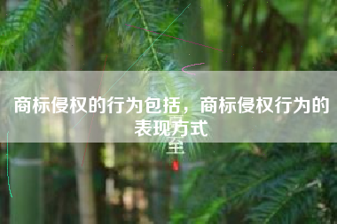 商标侵权的行为包括,商标侵权行为的表现方式 商标侵权的行为包括,商标侵权行为的表现方式
