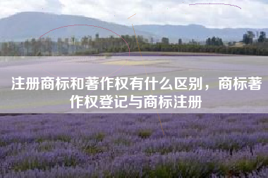 注册商标和著作权有什么区别，商标著作权登记与商标注册