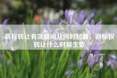 商标转让有效期间从何时起算，商标权转让什么时候生效