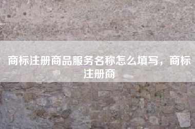 商标注册商品服务名称怎么填写，商标注册商