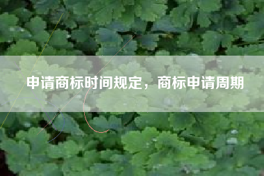 申请商标时间规定,商标申请周期 申请商标时间规定,商标申请周期