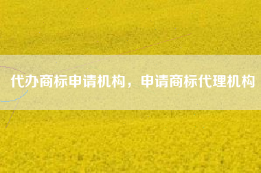 代办商标申请机构，申请商标代理机构