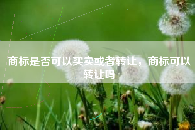 商标是否可以买卖或者转让，商标可以转让吗