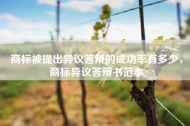 商标被提出异议答辩的成功率有多少，商标异议答辩书范本