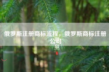 俄罗斯注册商标流程，俄罗斯商标注册公司