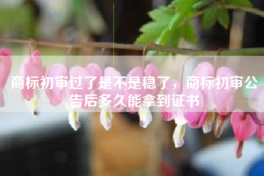 商标初审过了是不是稳了，商标初审公告后多久能拿到证书