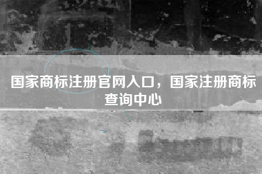 国家商标注册官网入口，国家注册商标查询中心
