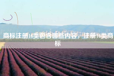 商标注册16类包含哪些内容，注册16类商标
