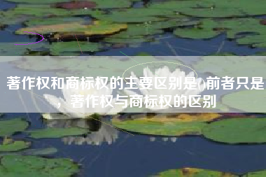 著作权和商标权的主要区别是()前者只是，著作权与商标权的区别