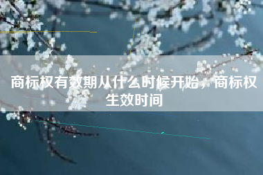商标权有效期从什么时候开始，商标权生效时间