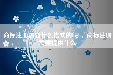 商标注册需要什么格式的logo，商标注册需要提供什么