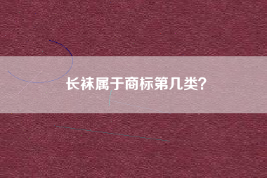 长袜属于商标第几类? 长袜属于商标第几类?