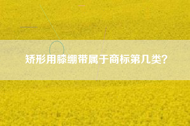 矫形用膝绷带属于商标第几类? 矫形用膝绷带属于商标第几类?