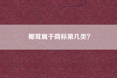 椰茸属于商标第几类? 椰茸属于商标第几类?
