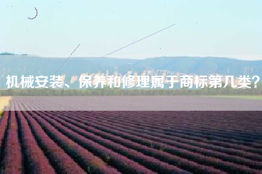 机械安装、保养和修理属于商标第几类? 机械安装、保养和修理属于商标第几类?