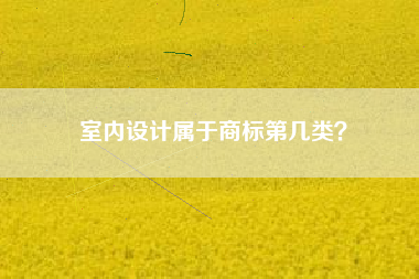 室内设计属于商标第几类? 室内设计属于商标第几类?