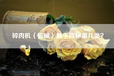 碎肉机(机械)属于商标第几类? 碎肉机(机械)属于商标第几类?