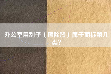 办公室用刮子(擦除器)属于商标第几类? 办公室用刮子(擦除器)属于商标第几类?