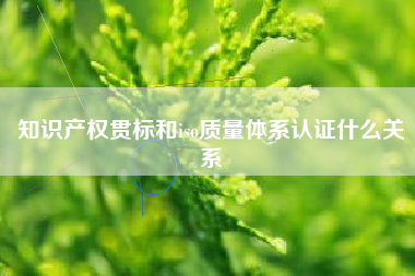 知识产权贯标和iso质量体系认证什么关系 知识产权贯标和iso质量体系认证什么关系