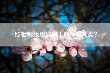 照相制版用屏属于商标第几类? 照相制版用屏属于商标第几类?