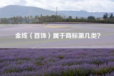 金线(首饰)属于商标第几类? 金线(首饰)属于商标第几类?
