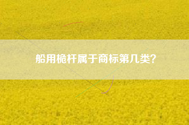 船用桅杆属于商标第几类? 船用桅杆属于商标第几类?