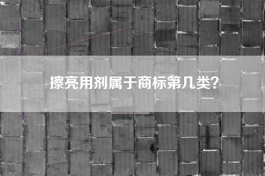 擦亮用剂属于商标第几类? 擦亮用剂属于商标第几类?