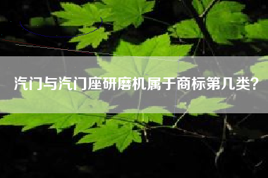 汽门与汽门座研磨机属于商标第几类? 汽门与汽门座研磨机属于商标第几类?
