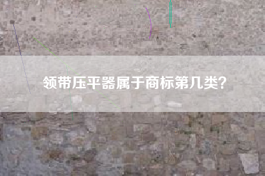 领带压平器属于商标第几类? 领带压平器属于商标第几类?