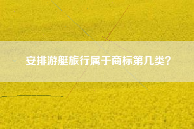 安排游艇旅行属于商标第几类? 安排游艇旅行属于商标第几类?