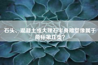 石头、混凝土或大理石半身雕塑像属于商标第几类? 石头、混凝土或大理石半身雕塑像属于商标第几类?